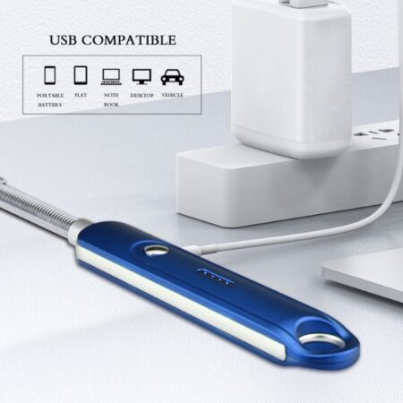 Papillon - Lange Elektrische Aansteker - USB Oplaadbaar - Blauw - Afbeelding 6