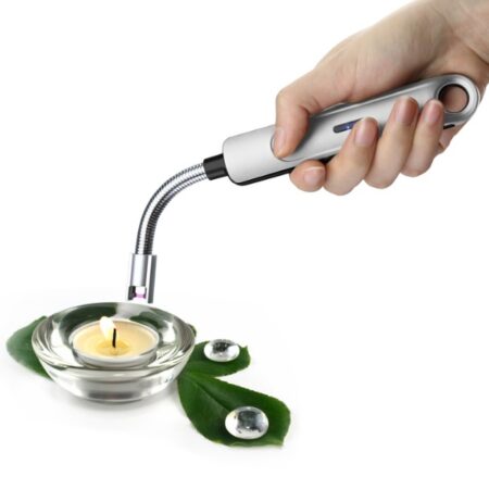 Papillon - Lange Elektrische Aansteker - USB Oplaadbaar - Zilver - Afbeelding 2