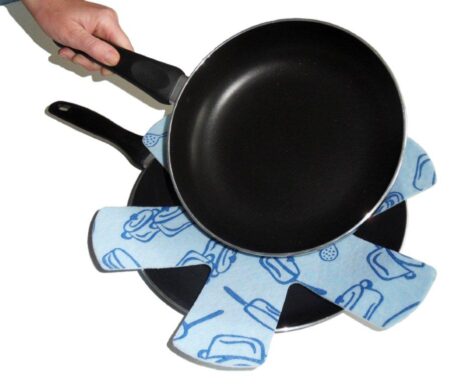 Papillon Panbeschermers - 3 stuks - Pots&Pans blauw - Afbeelding 3