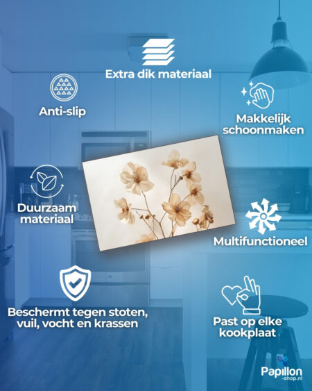 Papillon Inductie beschermer -  droogbloem tak - Afbeelding 3