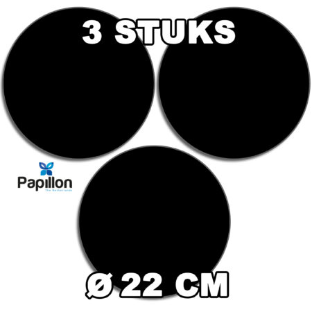 Papillon Pannenonderzetter - 3 stuks - Ø22cm - Uni Zwart - Afbeelding 3